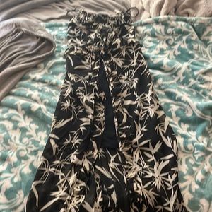 Black and white long dress